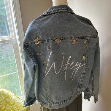 Wifey bridal denim jacket