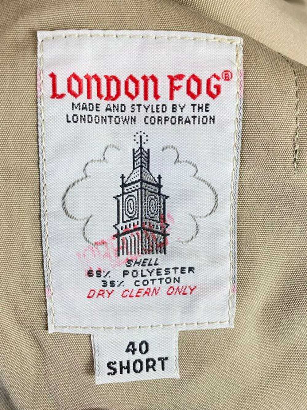 London Fog Men Beige Trench Coat Sz 40Short - image 4
