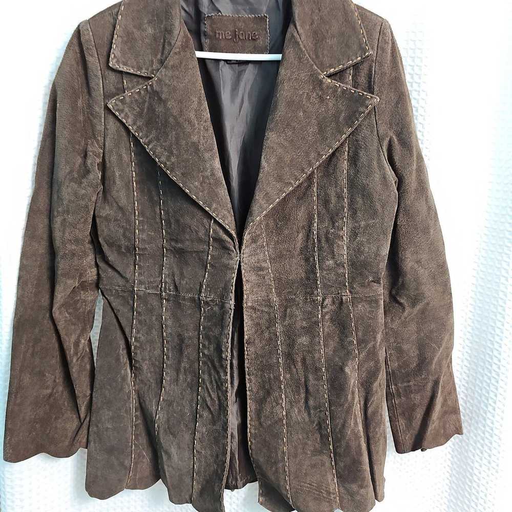 Western brown leather jacket size large - image 1