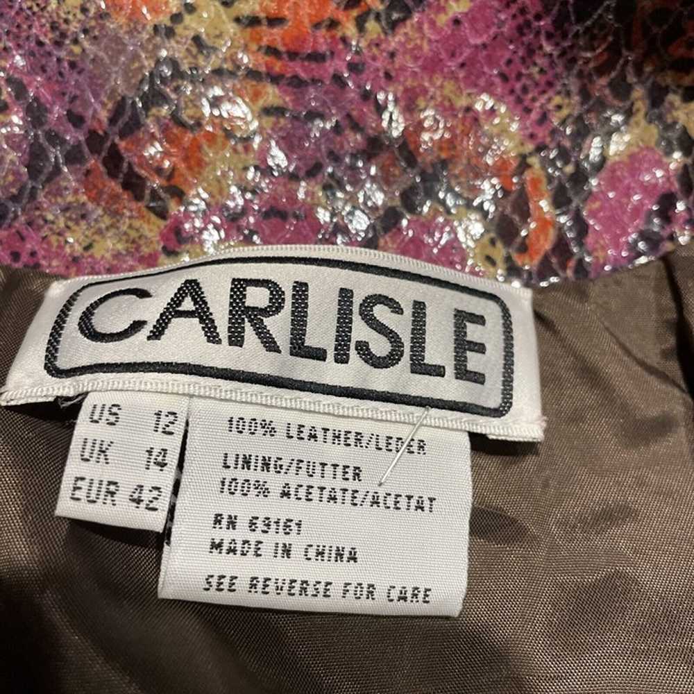 Carlisle Women's Multicolor Leather Jacket Size U… - image 8