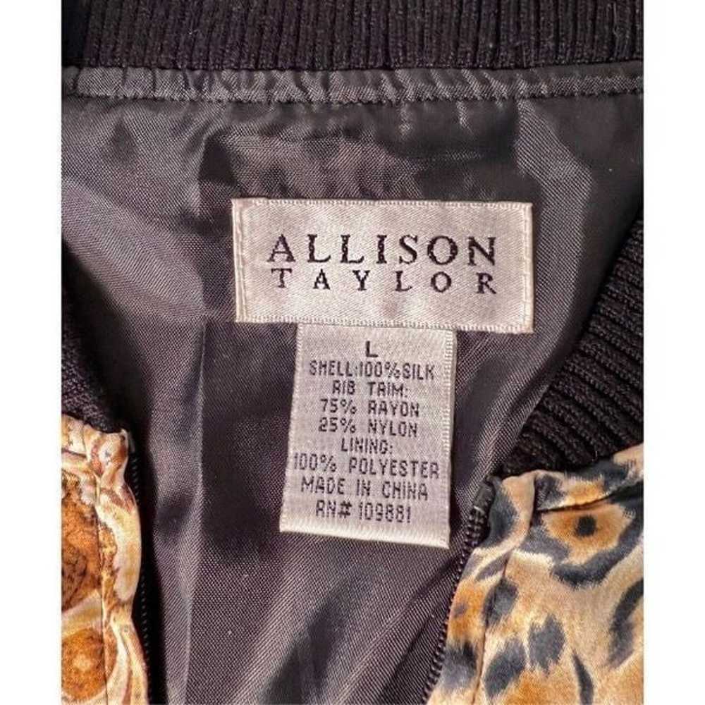 Vintage Allison Taylor 100% Silk Cheetah Print Bo… - image 3