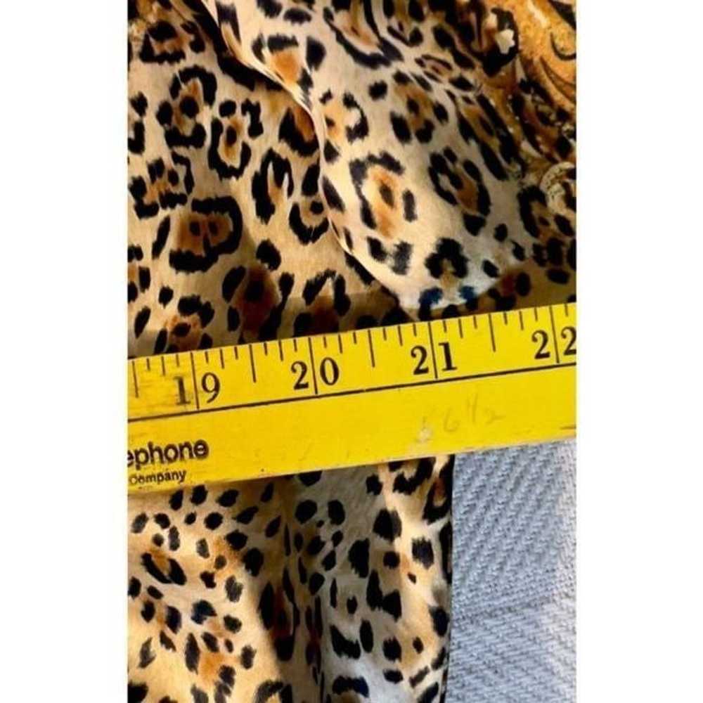 Vintage Allison Taylor 100% Silk Cheetah Print Bo… - image 5