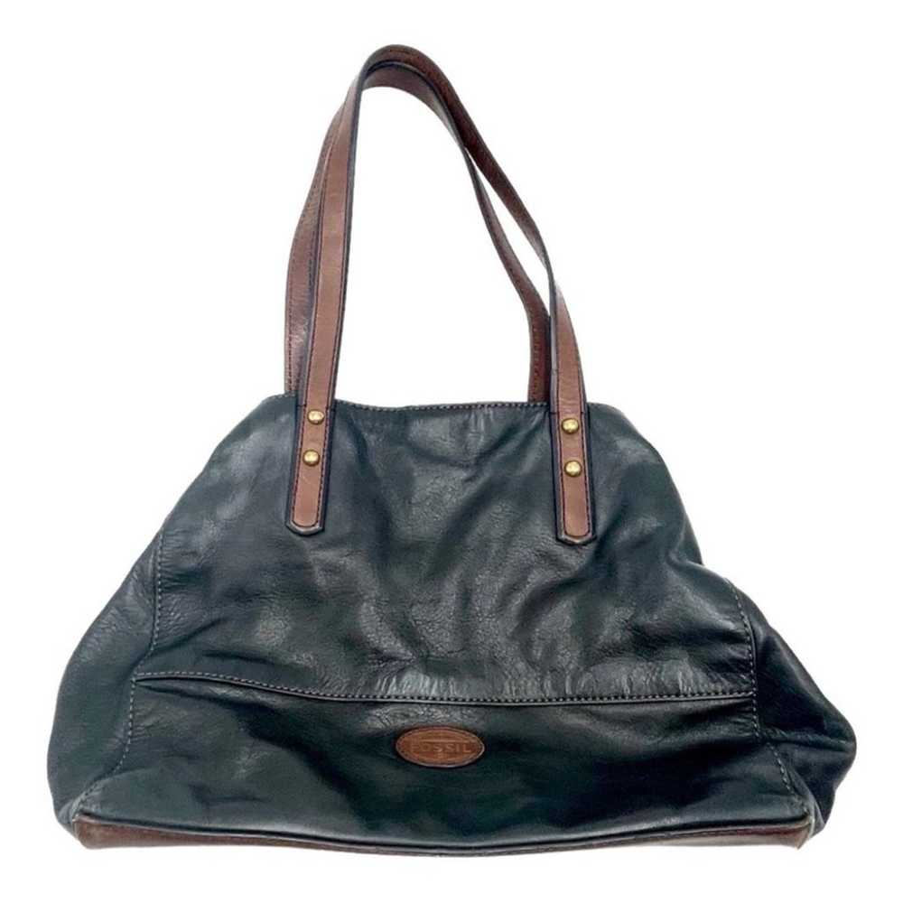 FOSSIL women's black leather shoulder bag VINTAGE - image 12