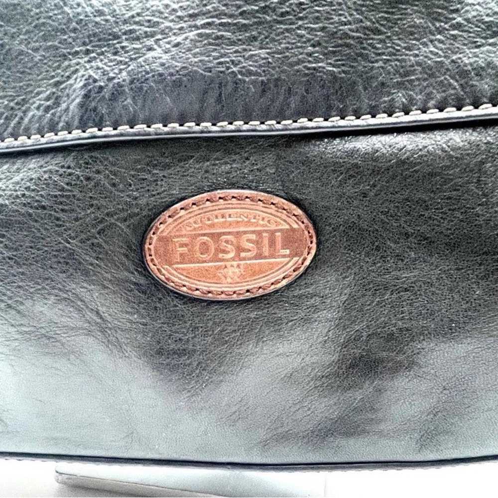 FOSSIL women's black leather shoulder bag VINTAGE - image 2