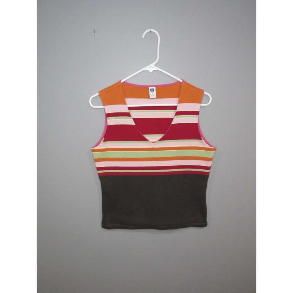 Y2K Womens 2004 GAP Factory Store Striped 100% Co… - image 11