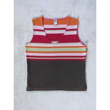 Y2K Womens 2004 GAP Factory Store Striped 100% Co… - image 1