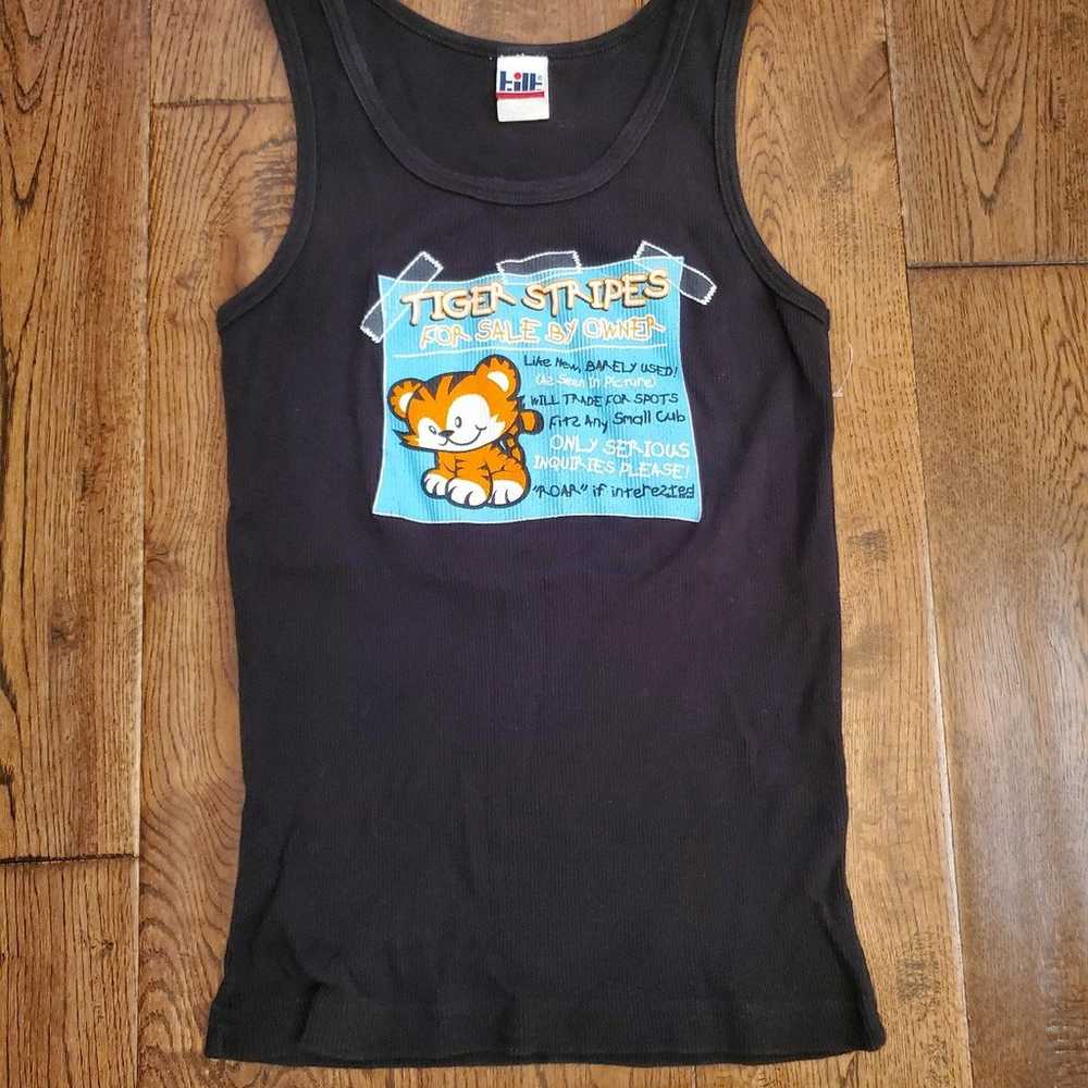 Vintage Tilt Tank Top Teens Junior's Large Crop T… - image 1