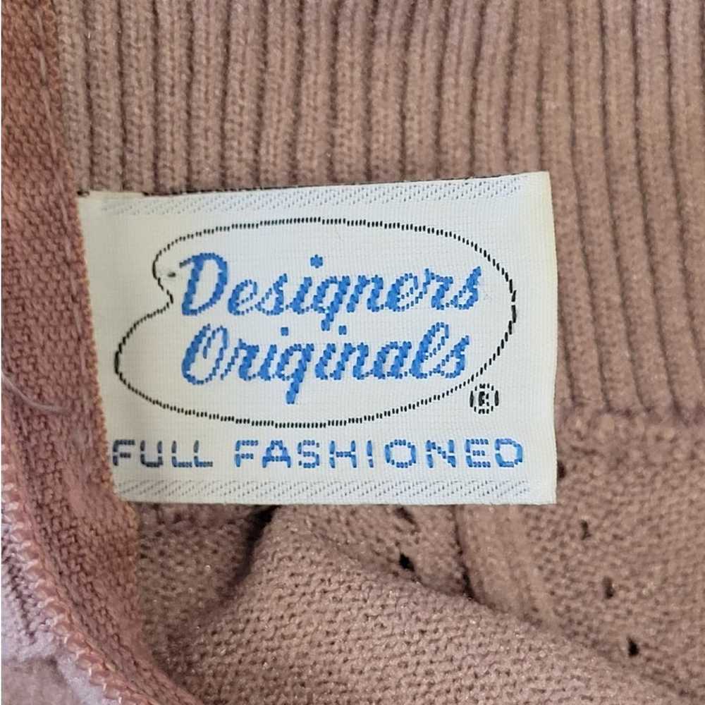 Vintage Designers Originals Pink Mauve Knit Long … - image 4