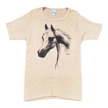 Vintage Horse Illustration Art T-Shirt / 80’s / buy 70’s / Animal / Nature / Tee