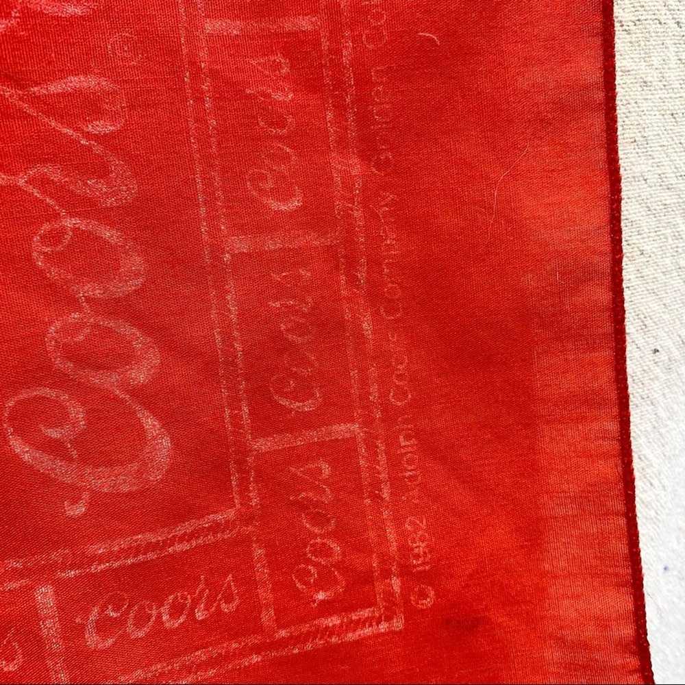 Vintage 1982 Coors red 21" square scarf/bandana/h… - image 7
