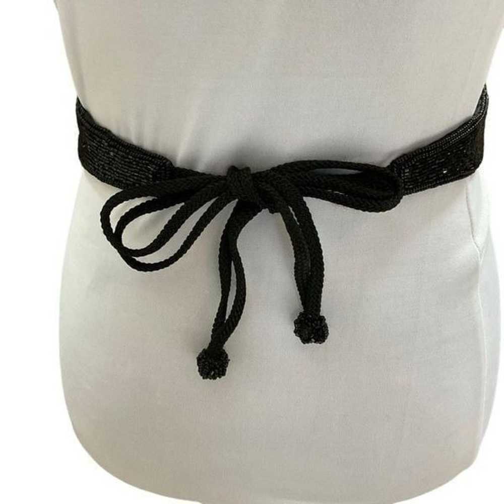 Vintage Frances Henaghan Belt Tie Waist Black Yel… - image 2