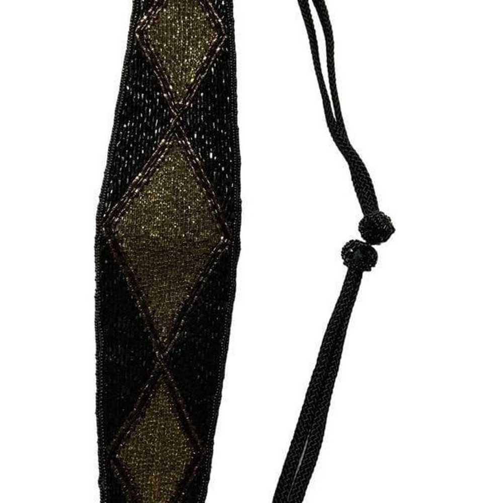 Vintage Frances Henaghan Belt Tie Waist Black Yel… - image 7
