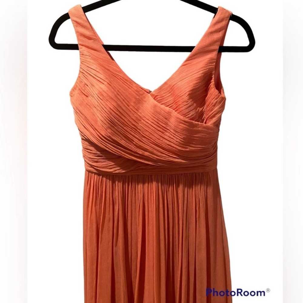 JCrew Silk Sheer Chiffon Heidi Gown- Pastel Coral… - image 2