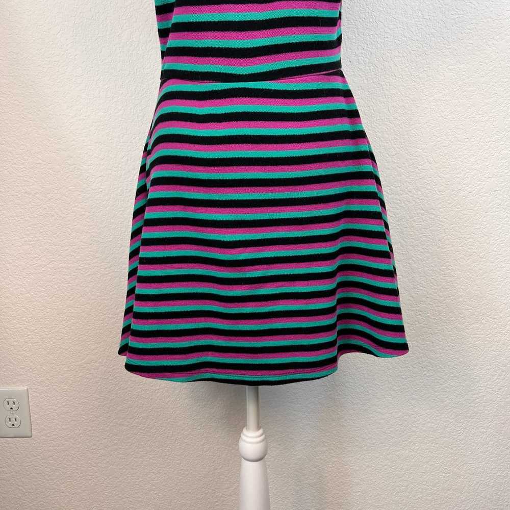 HOT TOPIC Dress WOMENS Small Stripped Pink Black … - image 11
