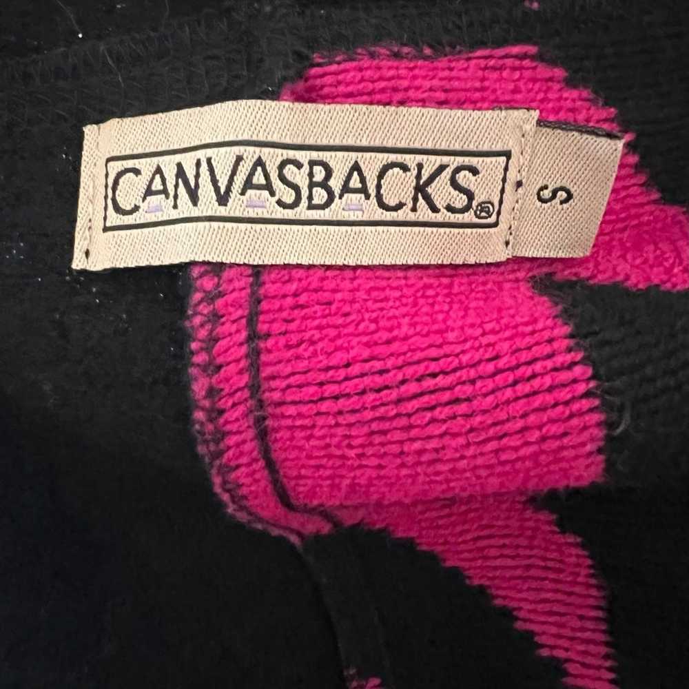 Canvasbacks 80s Vintage Wool Blend Pink Black Bol… - image 2