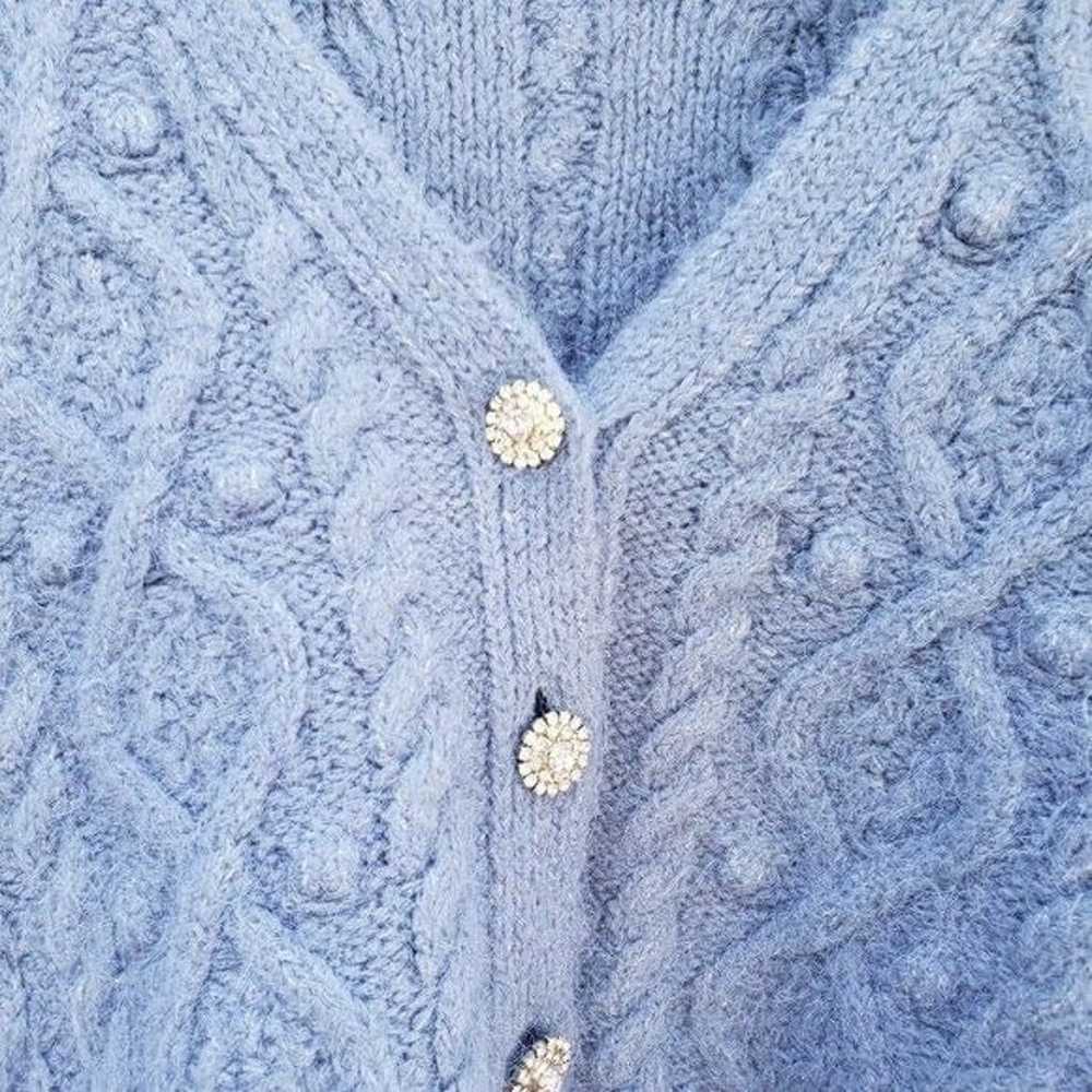 Vintage ZARA Women Jewel Button Cable Knit Cardig… - image 4