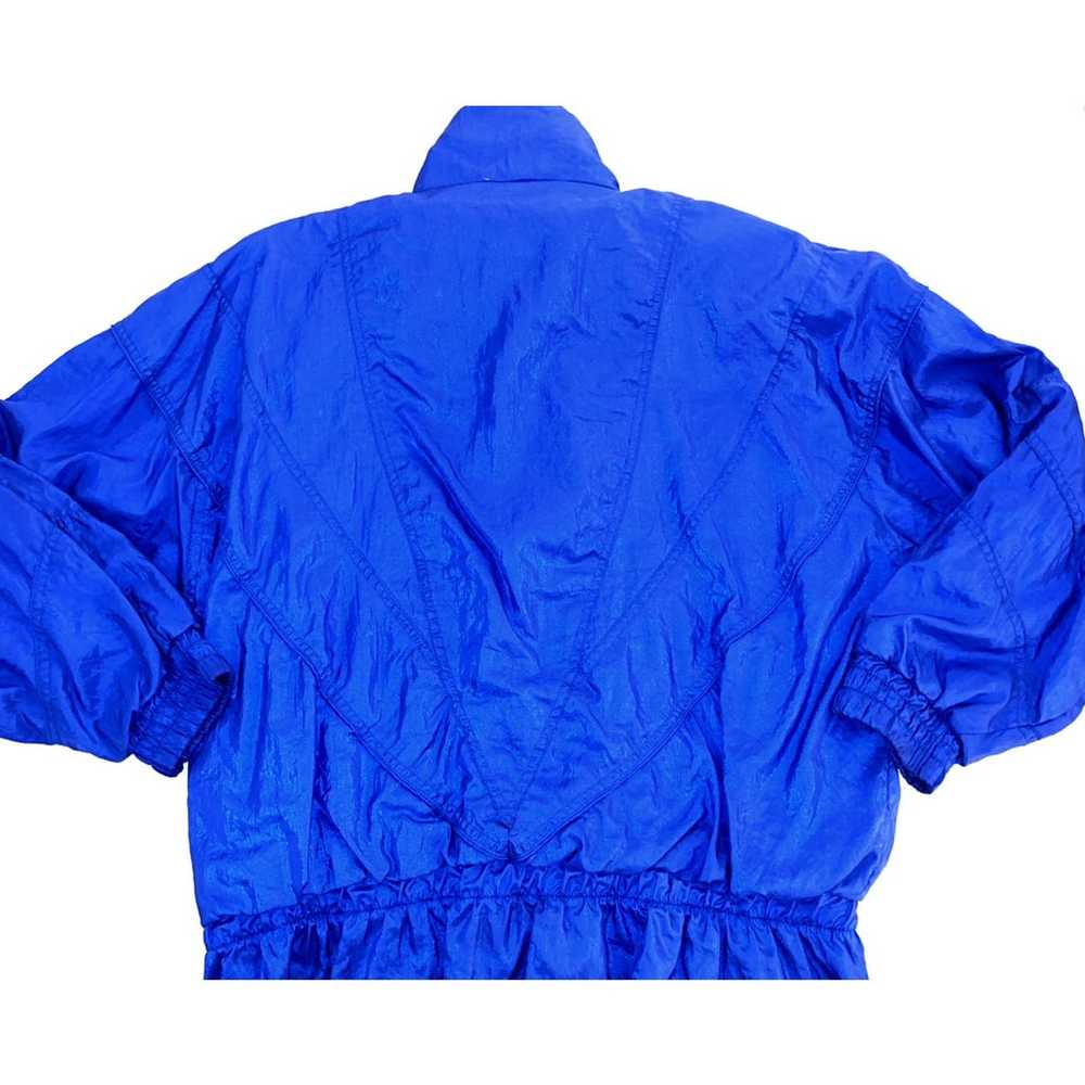 Clipper Bay Vintage Nylon Royal Blue Zip Up 80's … - image 2