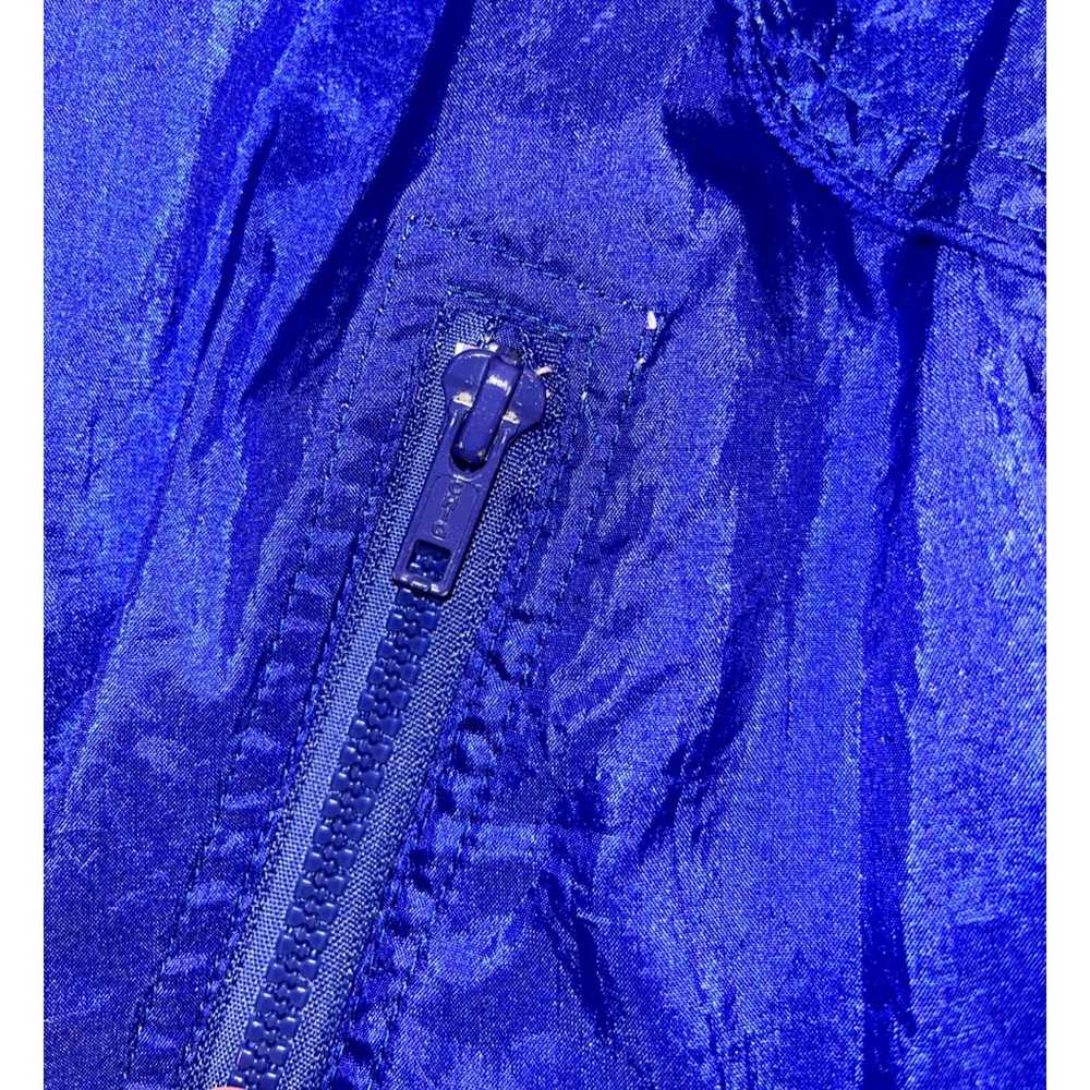 Clipper Bay Vintage Nylon Royal Blue Zip Up 80's … - image 8