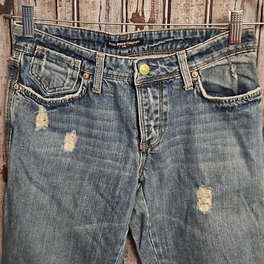 Vintage Polo Jeans Co Distressed Bootcut Jeans - … - image 2