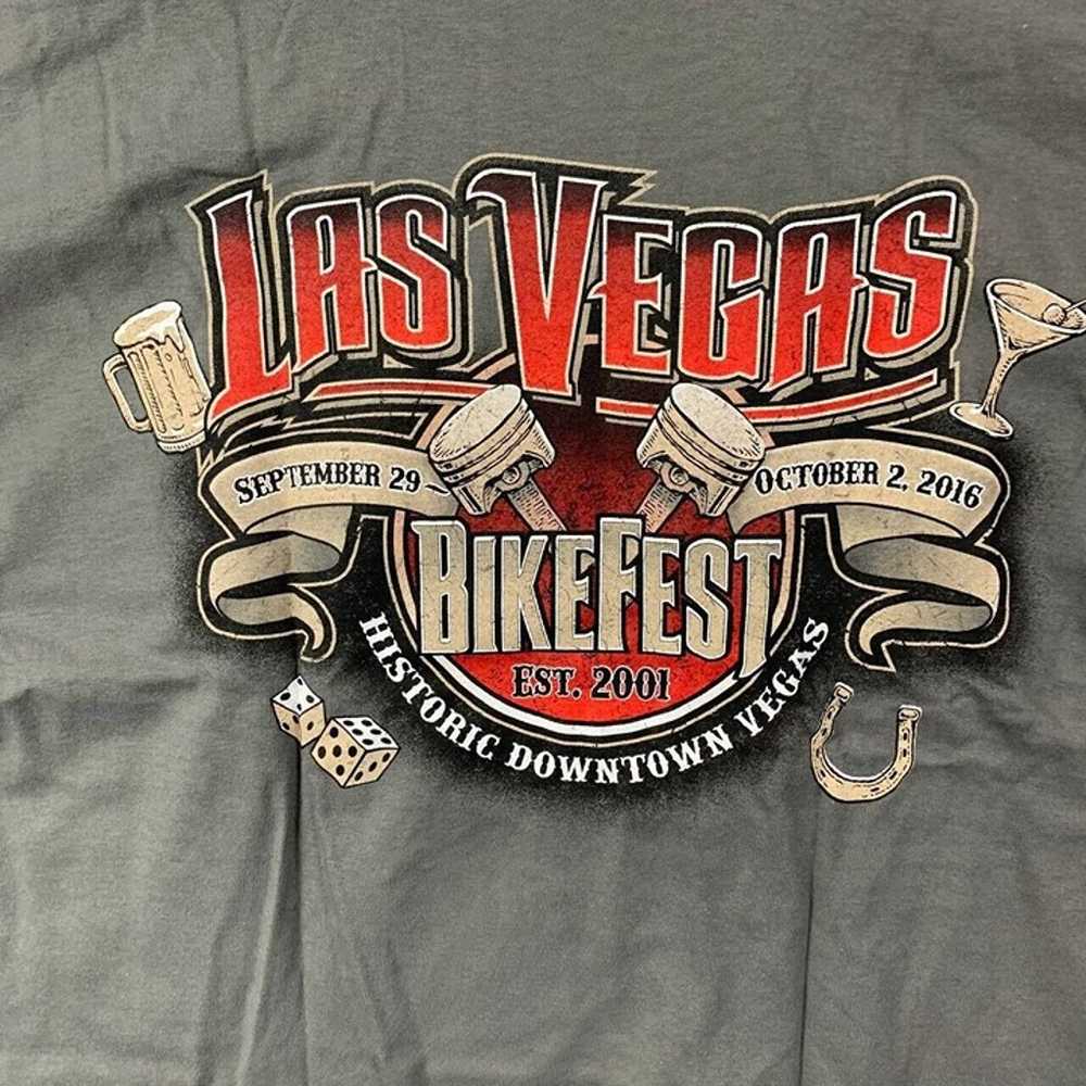 Vintage Las Vegas Bike Fest 2016 Large Gildan Cas… - image 5