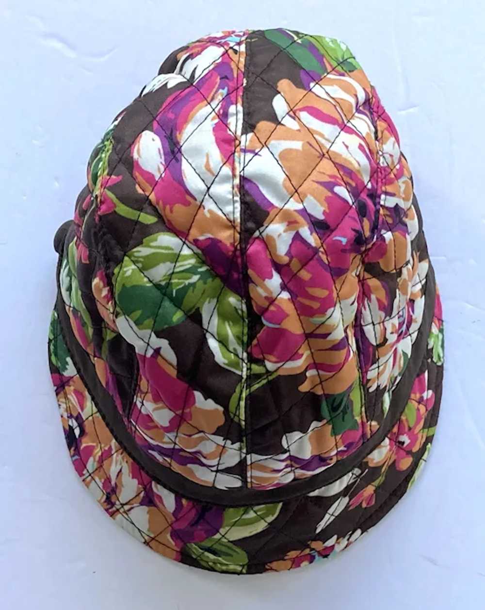 Vera Bradley Quilted Floral Pattern Newsboy Cap - image 4