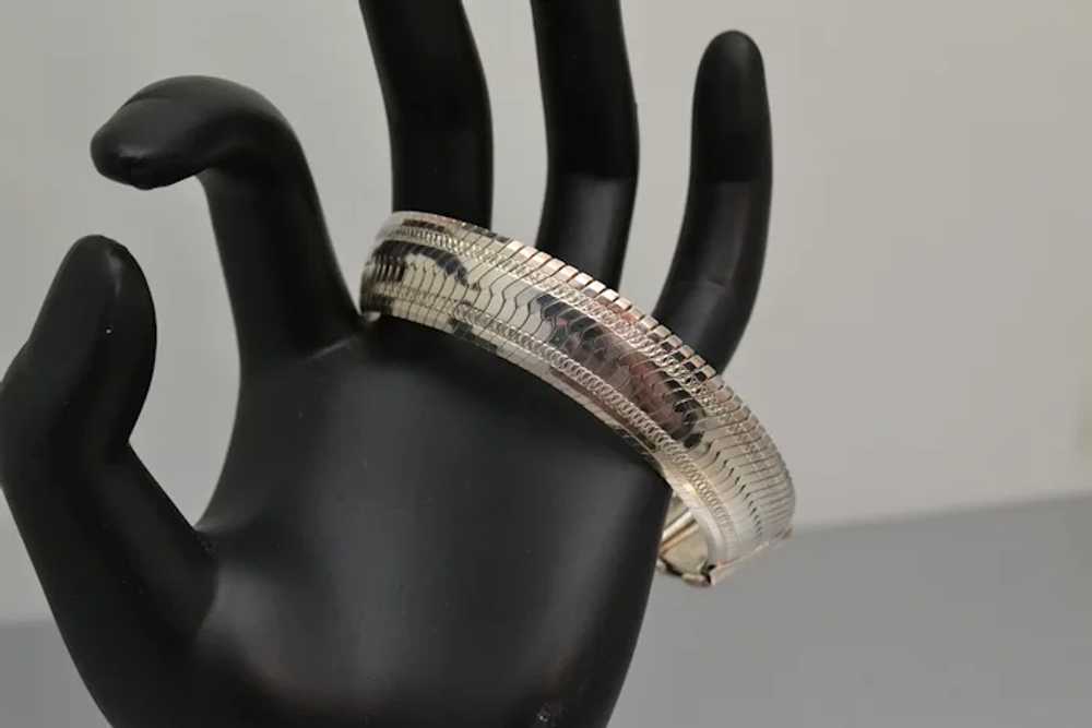 Vintage Milor 925 Silver Snake Bracelet 1/2 Inch … - image 11
