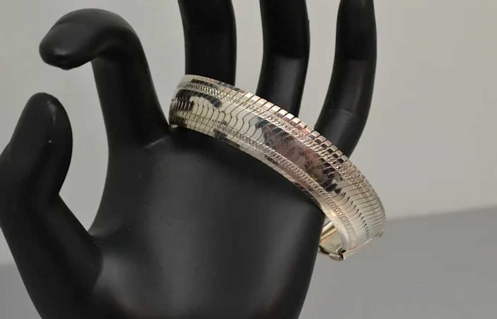 Vintage Milor 925 Silver Snake Bracelet 1/2 Inch … - image 4