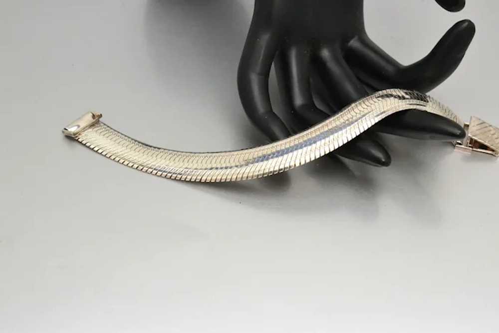 Vintage Milor 925 Silver Snake Bracelet 1/2 Inch … - image 6