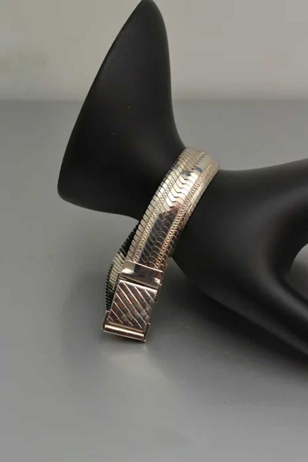 Vintage Milor 925 Silver Snake Bracelet 1/2 Inch … - image 7