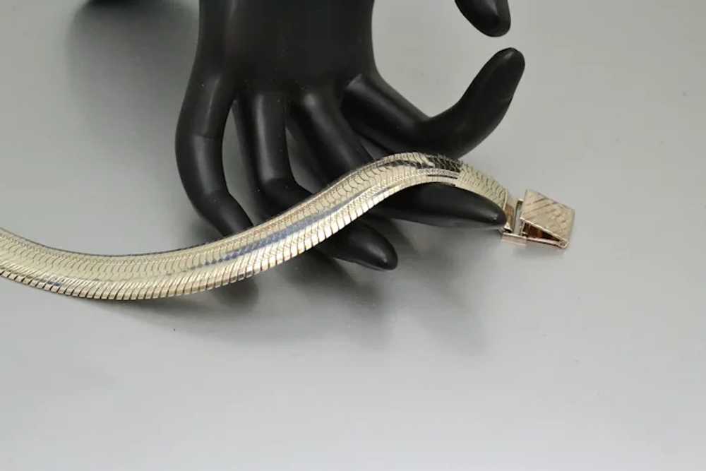 Vintage Milor 925 Silver Snake Bracelet 1/2 Inch … - image 8