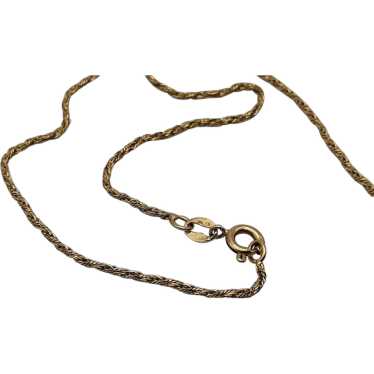 Unique 18k Italy Mesh Yellow Gold Necklace Chain V