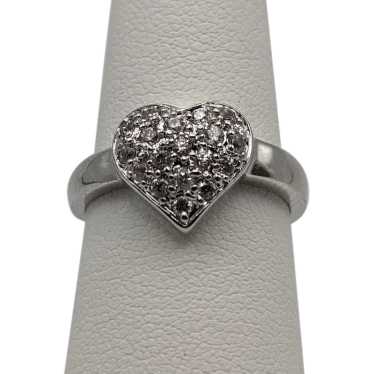 Sterling Silver Heart Ring. Vintage Sterling Silve