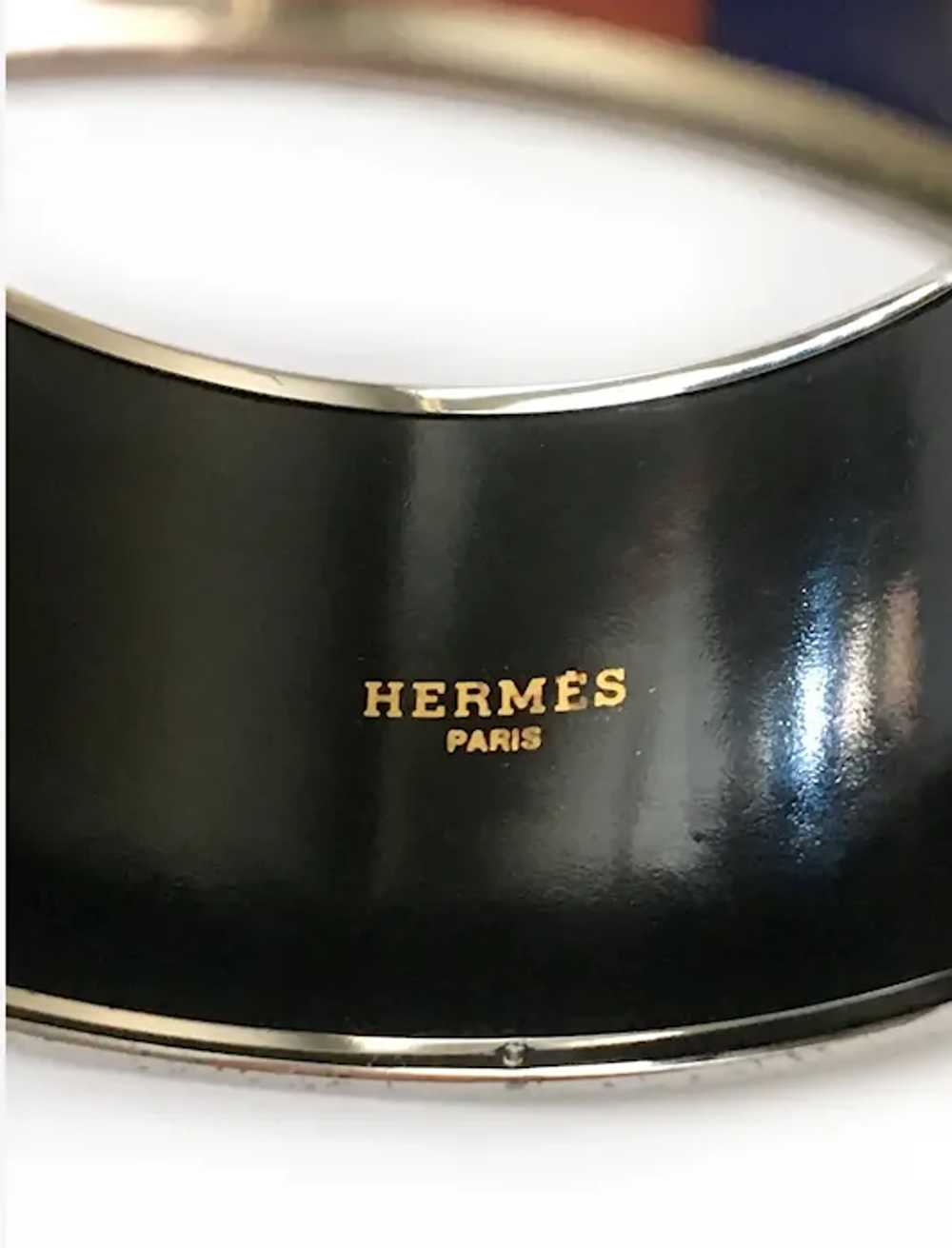 Hermes Wide Enamel Bracelet with Geometric Shapes - image 8