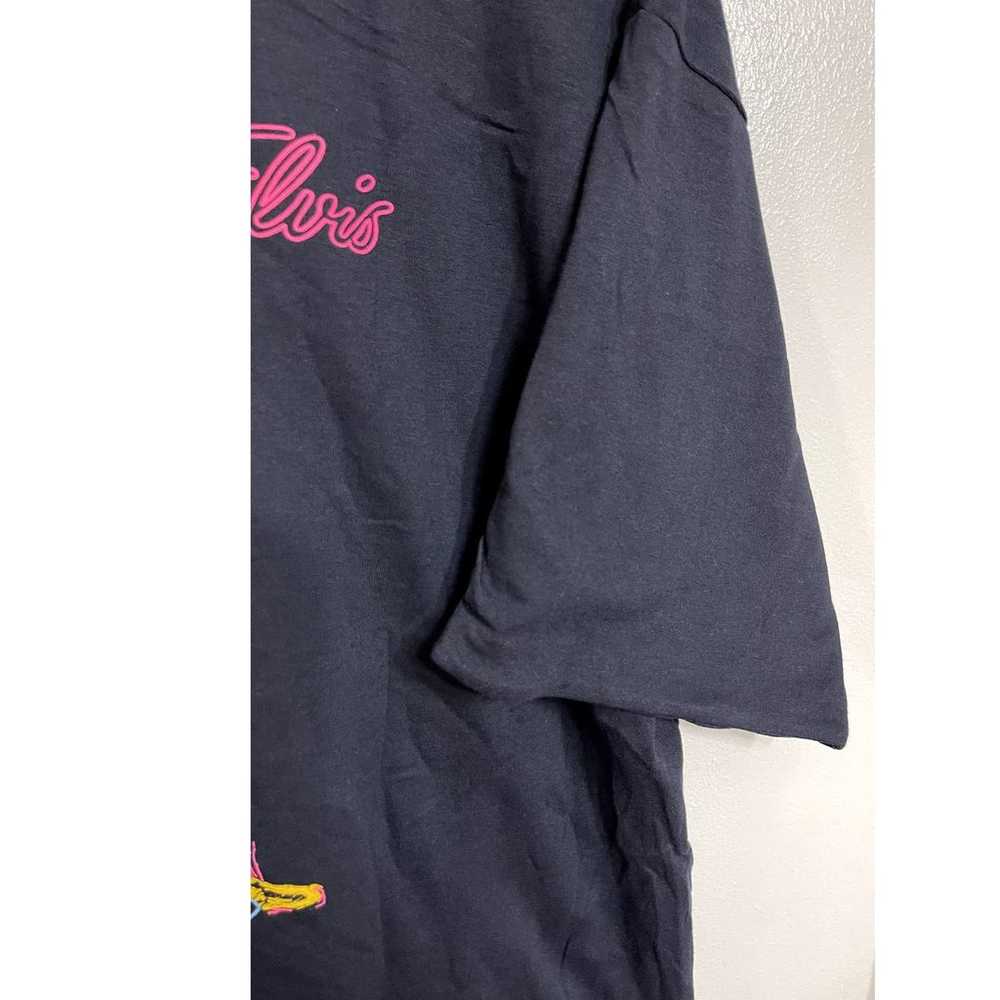 Vintage Single Stitch Neon Elvis Presley Shirt Si… - image 3