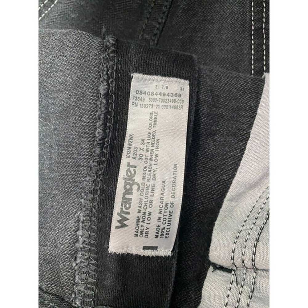 EUC Mens Wrangler vintage leather pocket tag blac… - image 4