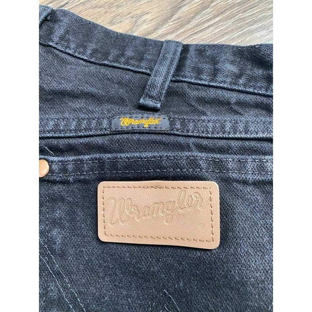 EUC Mens Wrangler vintage leather pocket tag blac… - image 5