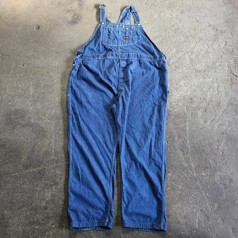 Vintage Big Smith Bib Overalls Size 52 Blue Denim… - image 1