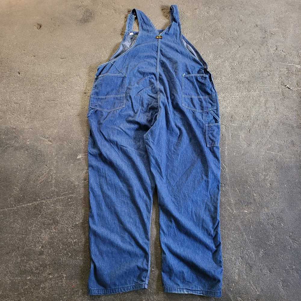 Vintage Big Smith Bib Overalls Size 52 Blue Denim… - image 4
