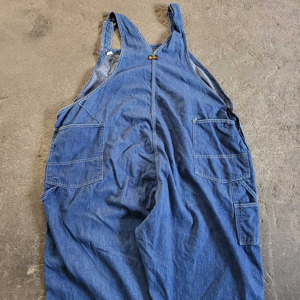 Vintage Big Smith Bib Overalls Size 52 Blue Denim… - image 5