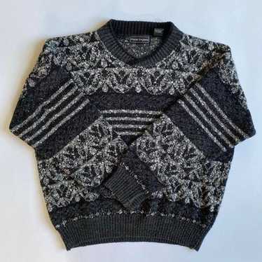 Vintage abstract grandpa sweater - image 1