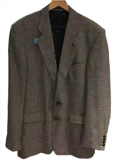 Small dogtooth vintage 80s tailored blazer - image 1