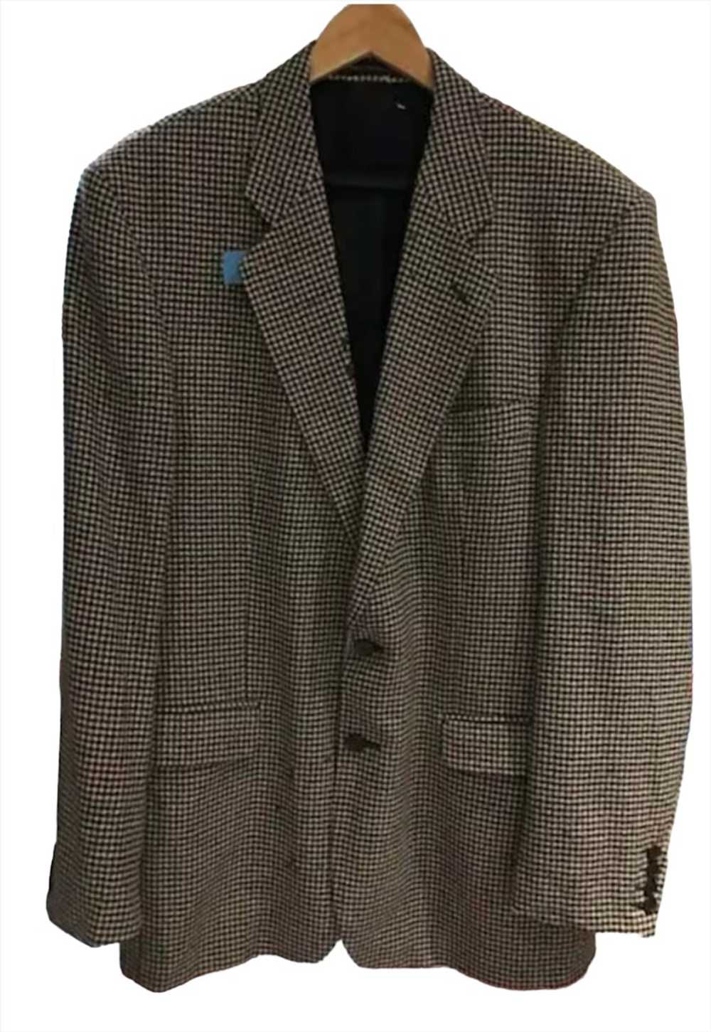 Small dogtooth vintage 80s tailored blazer - image 2