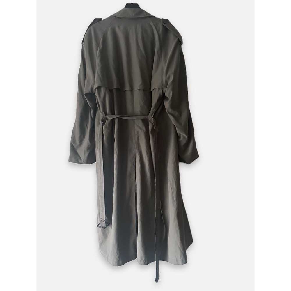 Vintage Christian Dior Gray Wool Trench Coat Men'… - image 2