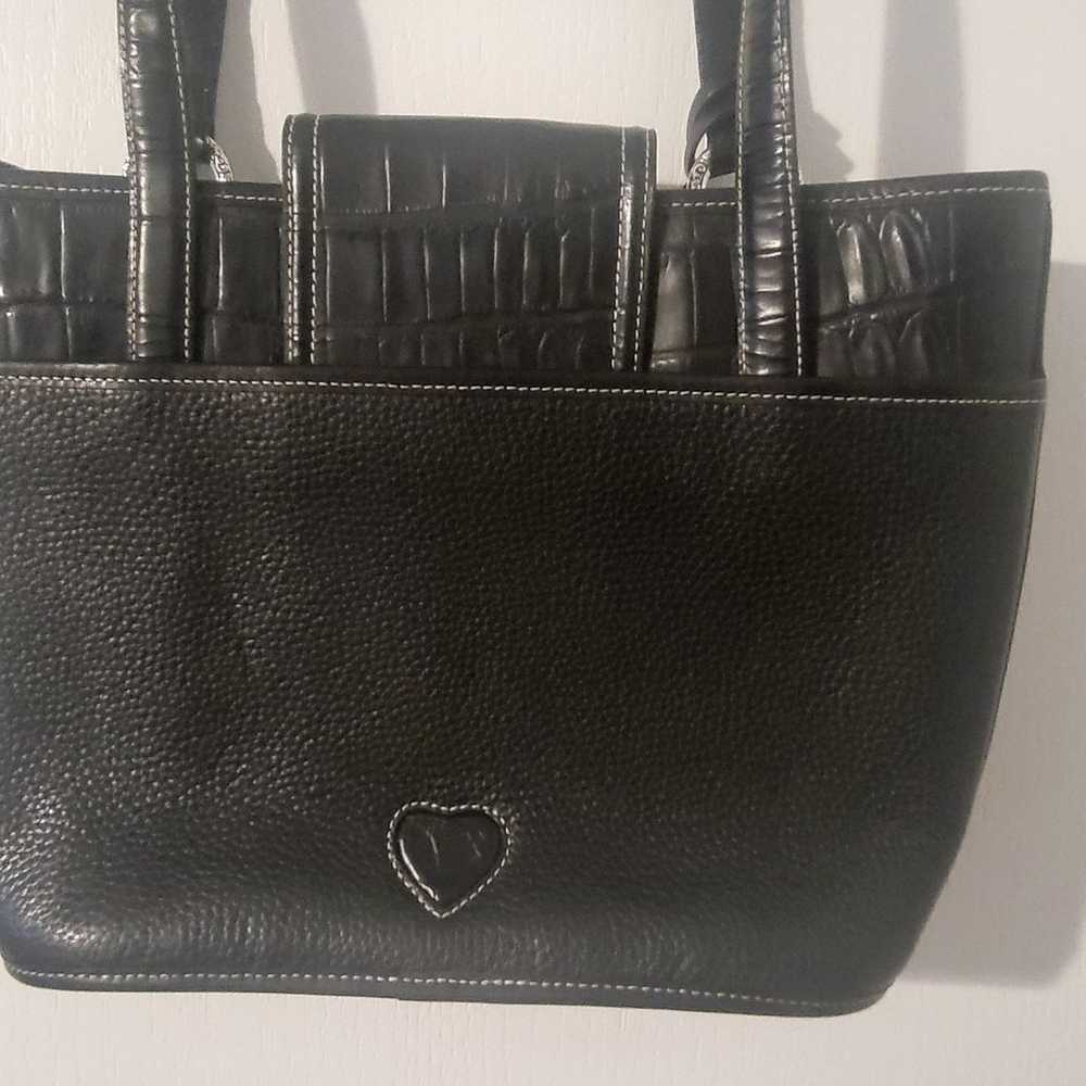 BRIGHTON Black Woven Leather Shoulder Bag Handbag… - image 9