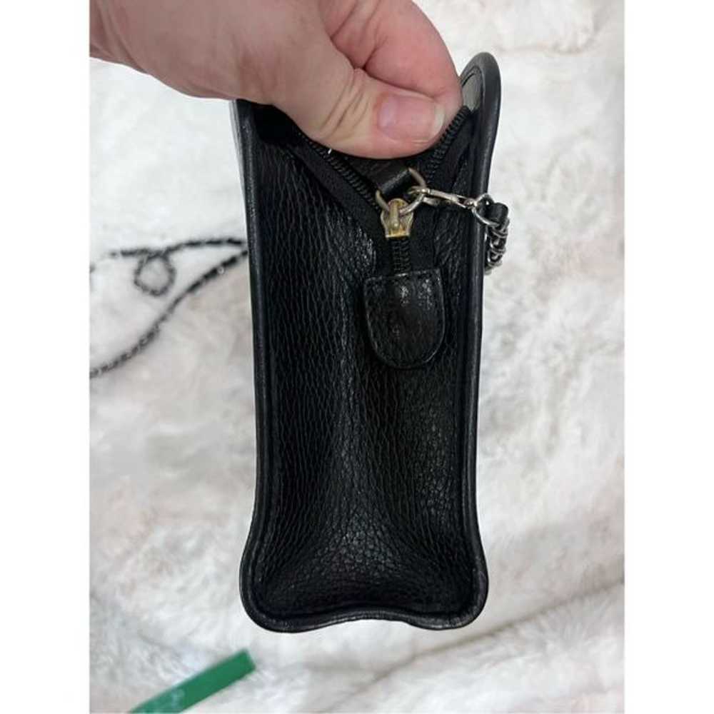 Vintage Burberrys black leather crossbody bag sil… - image 11