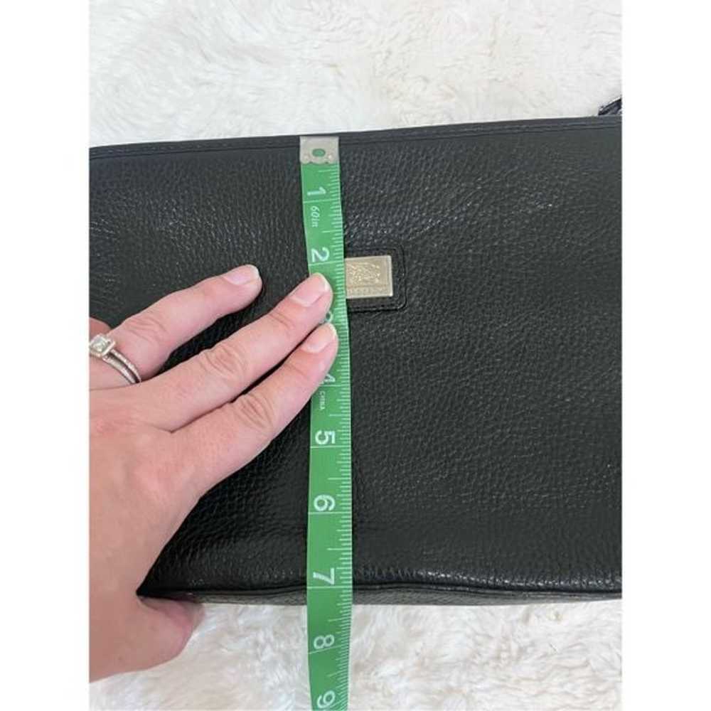Vintage Burberrys black leather crossbody bag sil… - image 8