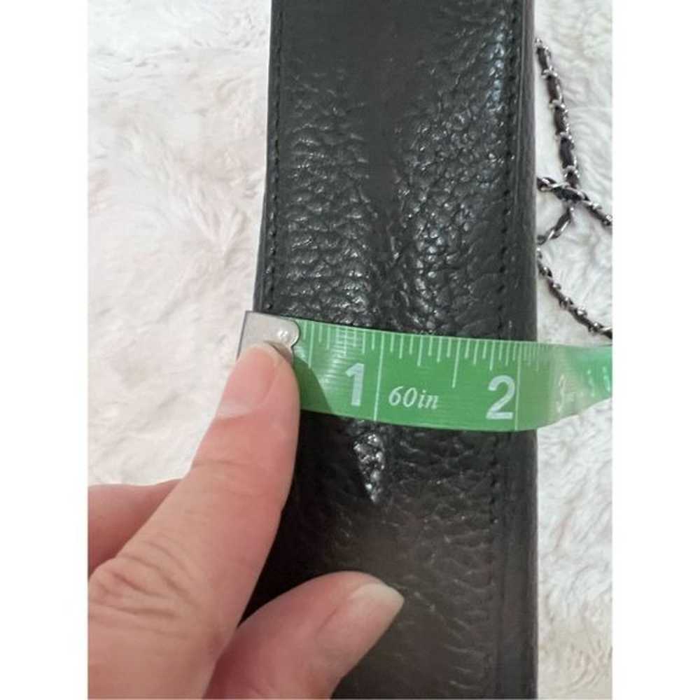 Vintage Burberrys black leather crossbody bag sil… - image 9