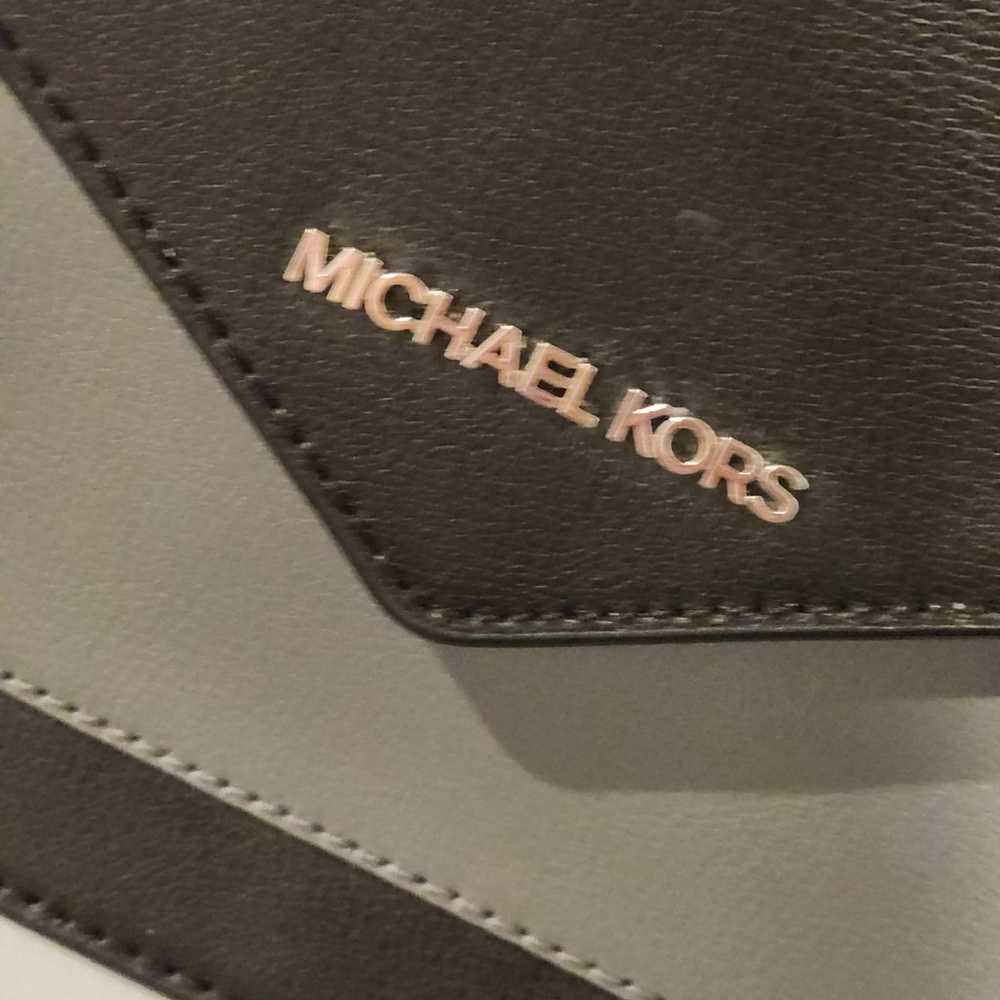 Michael Kors Gray SADY LEATHER CROSSBODY BAG - image 12