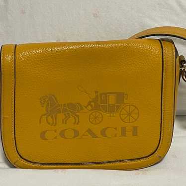 Coach Saddle Bag With Horse And Carriage Crossbod… - image 1