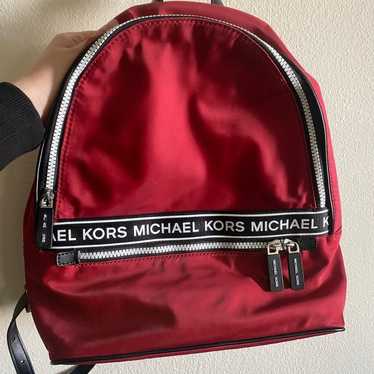 Michael Kors Red Canvas Backpack - image 1